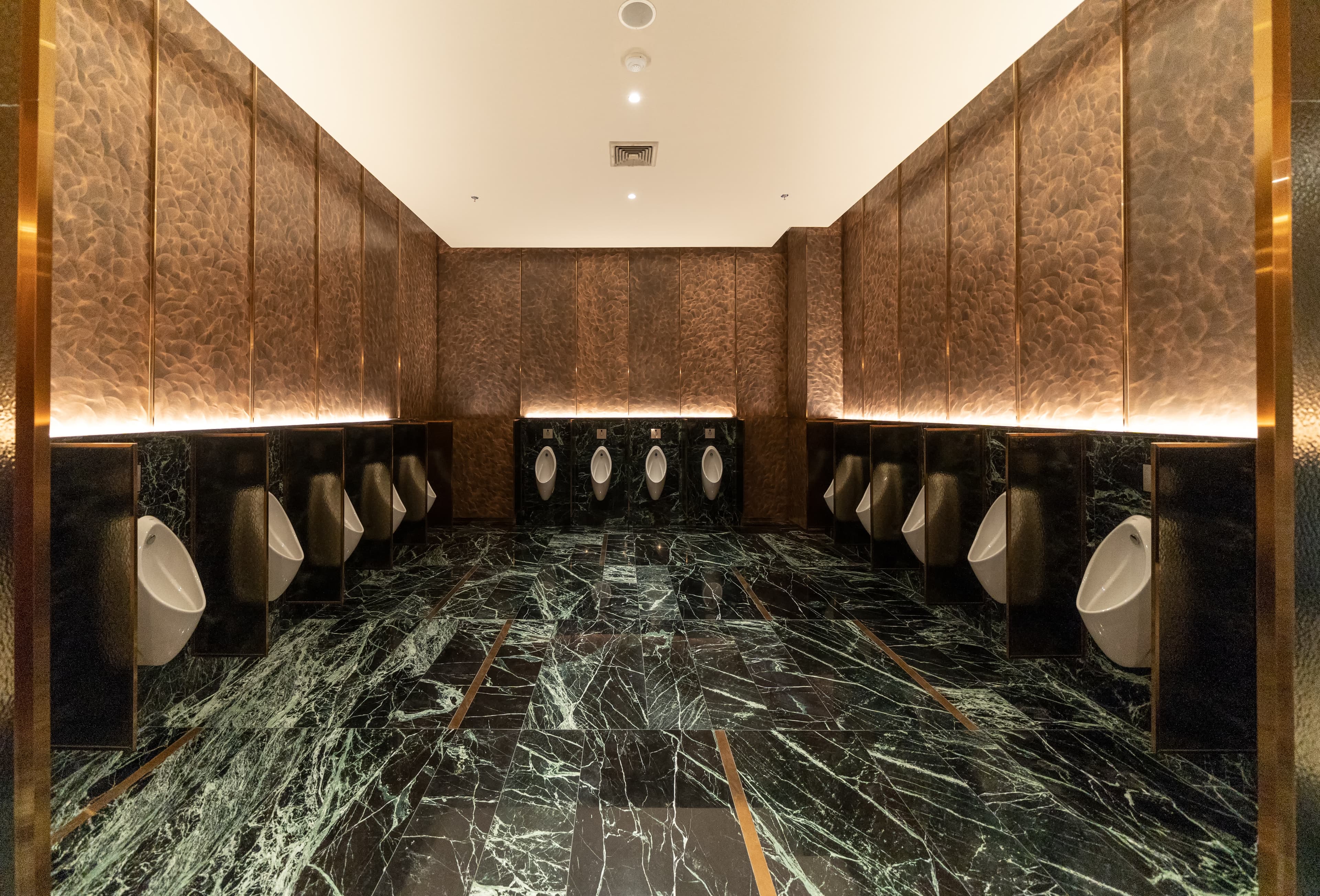 Hotel Bathroom — Verde Marble